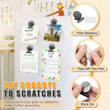 Heavy Duty Magnetic Clips – Strong No-Scratch Fridge and Office Magnets