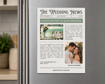 Newspaper Wedding Invitation