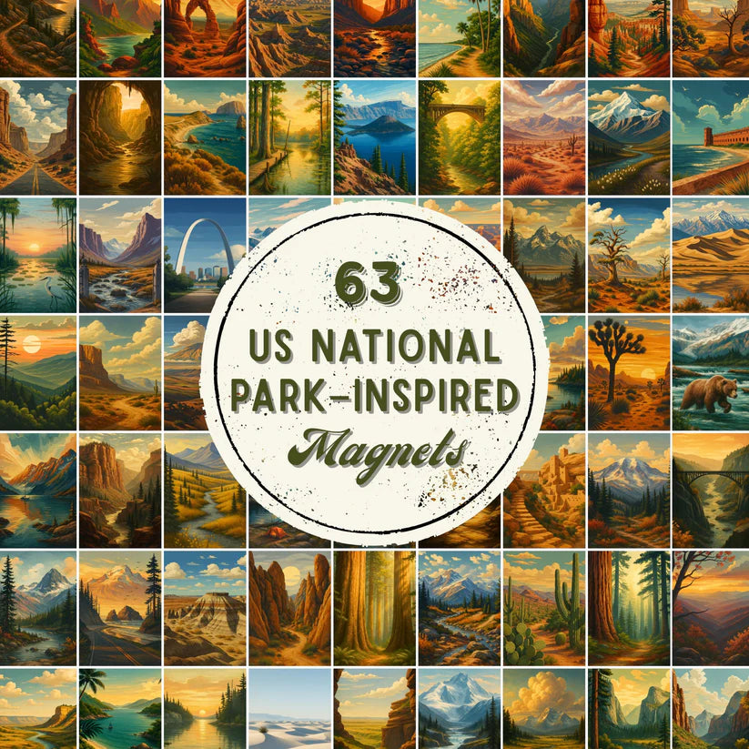 US National Park-Inspired Magnets