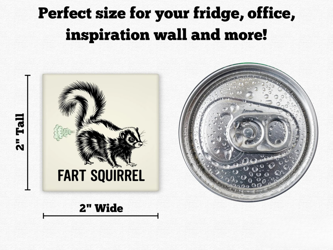 Fart Squirrel – Funny Skunk Magnet with Crude Humor