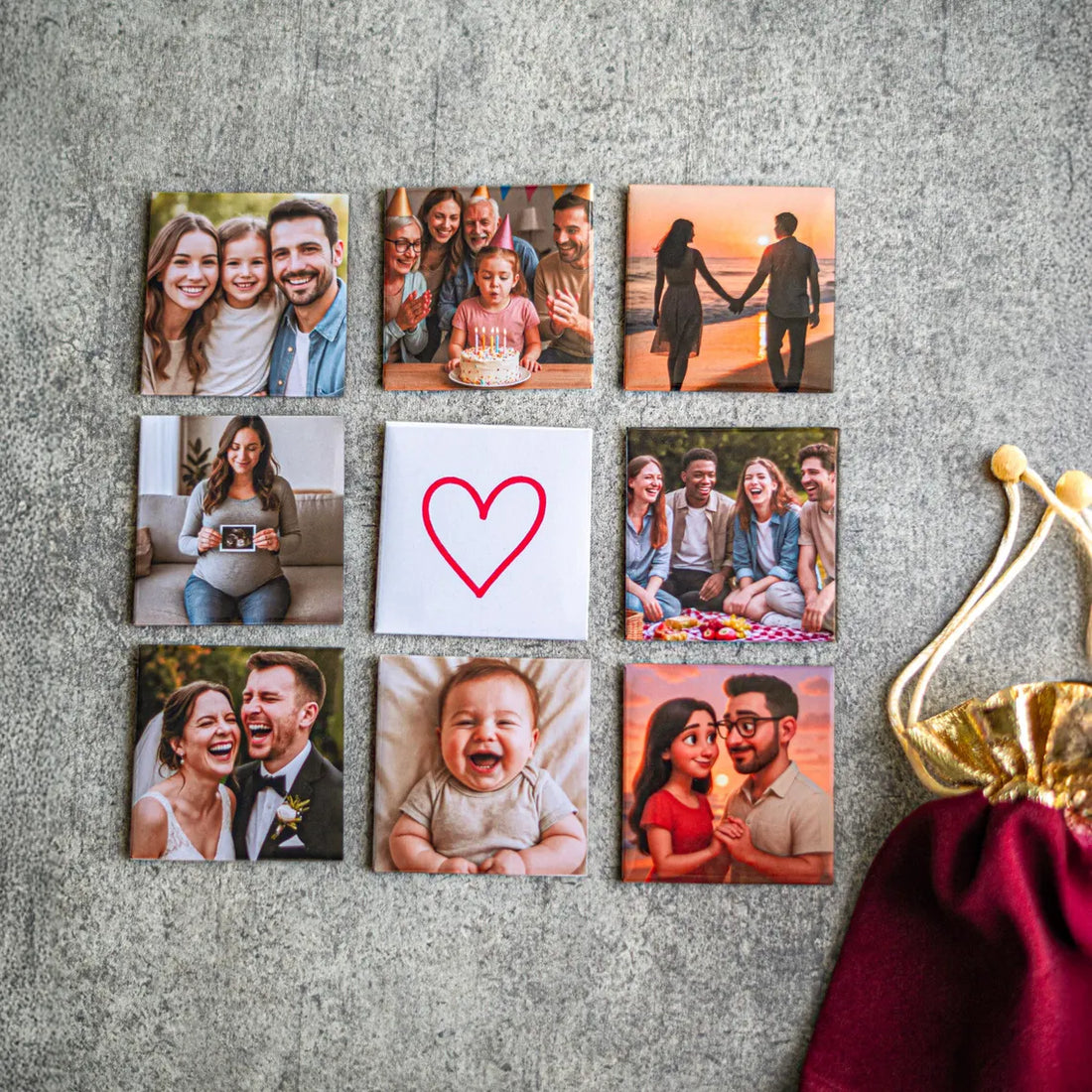 Custom Fridge Magnets for Gifting For Couples, Family, Holidays, Birthdays